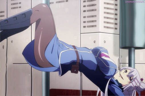 heavy object frolaytia capistrano black pantyhose tights nylon legs anime girl thighs pole dancing