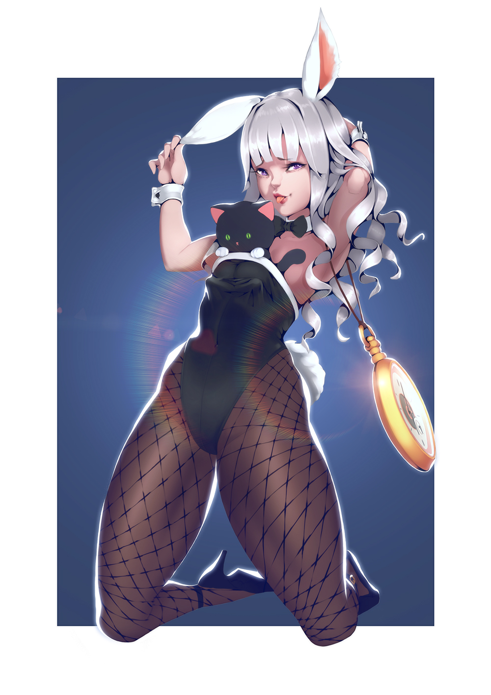 tera-online-elin-pantyhose-thick-thighs-anime-girl-black-tights-bunny-ears