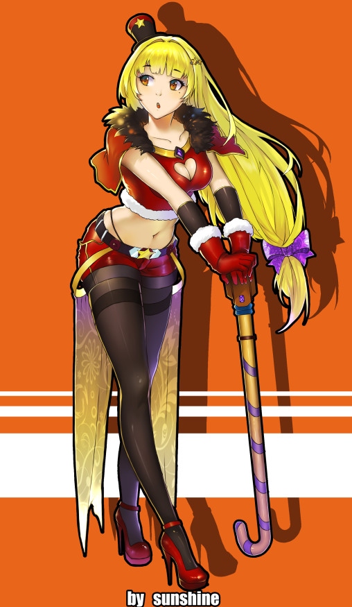 touhou-kirisame-marisa-pantyhose-long-legs-anime-girl-black-tights-high-heels-santa-costume-blonde