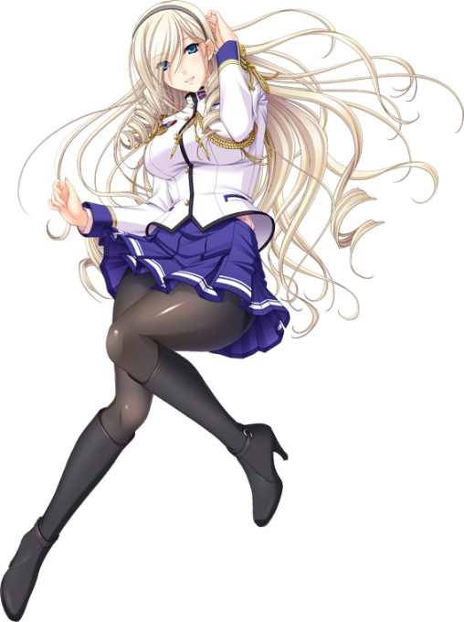 walkure-romanze-celia-cumani-aintree-pantyhose-legs-anime-girl-black-tights-nylon-hosiery-blonde-skirt