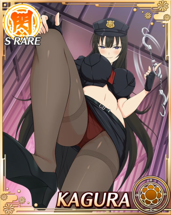 senran kagura kagura stockings anime pantyhose girl black tights nylon panties high heels