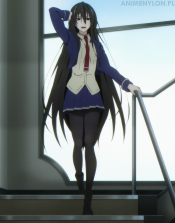 Busou Shoujo Machiavellianism Amou Kirukiru stockings anime tights pantyhose nylon legs skirt