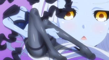 Monster Musume no Iru Nichijou lala stockings anime pantyhose girl feet nylon black tights lingerie panties