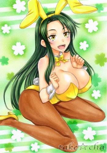 suzumiya haruhi no yuutsu tsuruya-san huge boobs tits anime bunny costume stockings tights pantyhose