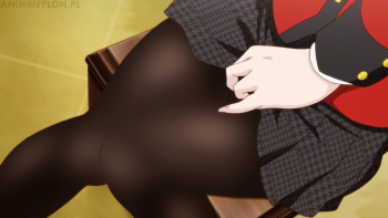 kakegurui Jabami Yumeko stockings anime pantyhose black tights nylon legs thick thighs
